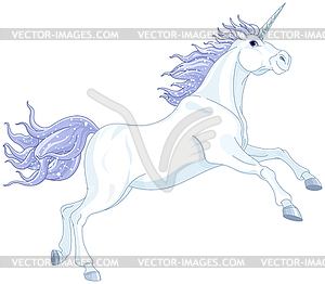 Fairy unicorn - color vector clipart