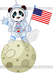 Panda Astronaut - vector clip art