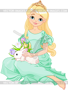 Easter princess - vector clip art