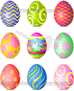 Set of Easter eggs - vector image