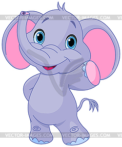 Cute elephant - vector clipart