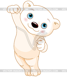 Polar Bear Jumping - vector image