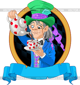 Mad Hatter design - vector EPS clipart