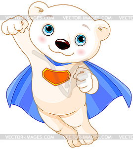 Super Polar Bear - vector image