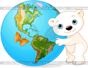 Polar Bear Earth Day - vector clipart / vector image