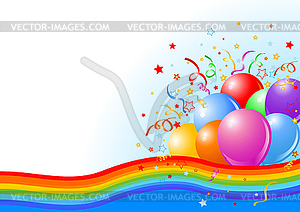 Party balloons background - vector clipart