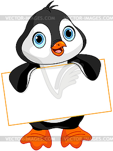 Penguin sign - royalty-free vector clipart