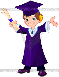 Boy Graduates - vector EPS clipart