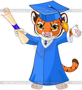 Tiger Graduates - vector clipart