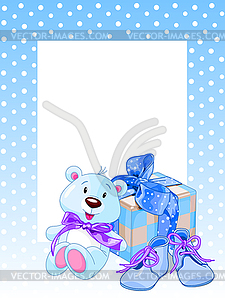 Blue bear - vector clipart