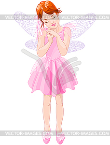 Pink Fairy - vector clip art