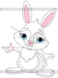 Pointing Bunny - vector image