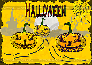 Halloween-holiday that everyone is waiting for and fear - vector EPS clipart