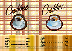 Coffee . menu  - vector image