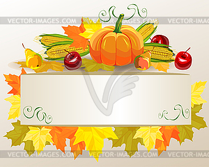 Thanksgiving celebration banner . Vector - vector image