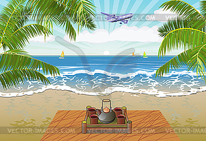 Summer vacation and travel design - vector clipart