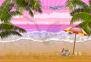 Summer vacation and travel design - vector image