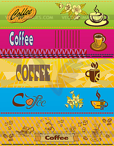 Vector banner with coffee - vector image