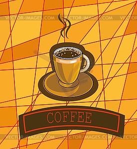 Vector banner with coffee - vector image