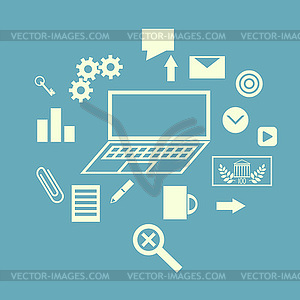 Computer background - vector clipart