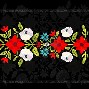 Floral card - vector clip art