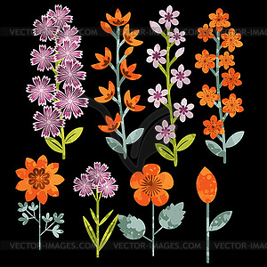 Flower set - vector image