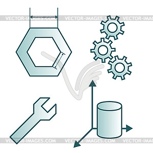 Construction icons - vector clip art