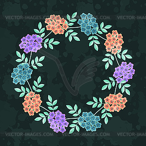 Floral wreath - vector clipart