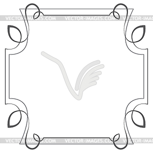 Square frame. Element for design - white & black vector clipart