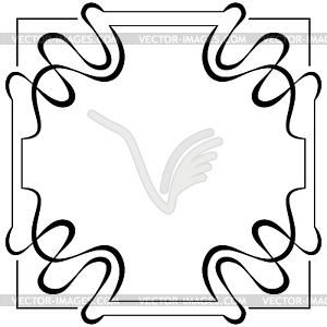 Square frame. Element for design - white & black vector clipart