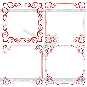 Set of different decorative frames - vector clipart / vector image