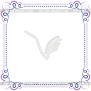 Multilayer violet blue elegant frame - vector clip art