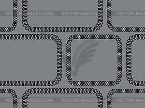 Seamless background. black pattern on gray - royalty-free vector clipart