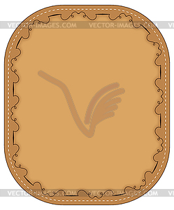 Brown frame with pattern - vector clipart