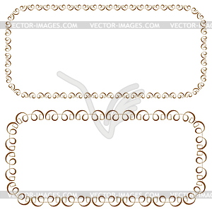 Set of rectangular beautiful frames - vector clipart