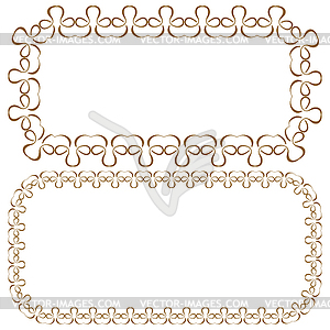 Set of rectangular beautiful frames - vector image