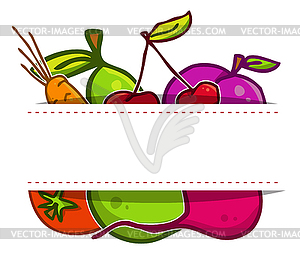 Set. Fruits and vegetables - vector clip art