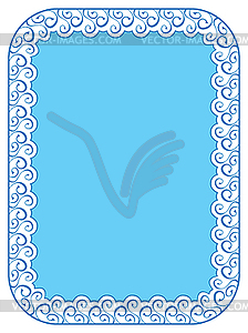 Blue elegant frame - vector image