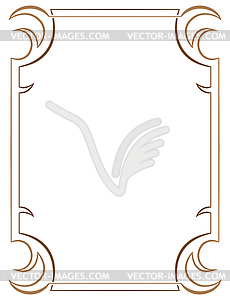 Simple vertical two-layer frame - vector image