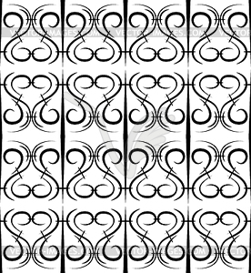 Seamless pattern in form of forged lattice - vector image