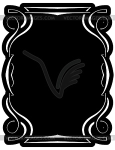 Черная рамка с элегантной границы - изображение в векторе