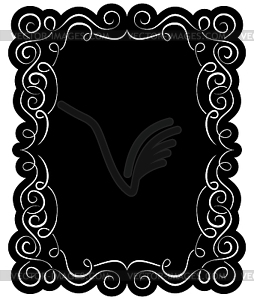 Black frame with elegant border - vector image