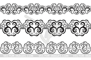 Border. Black seamless pattern - vector image