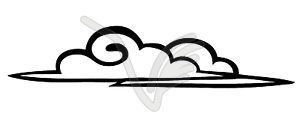  Sketch. clouds. icon - vector clipart