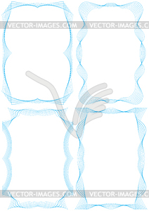 Set of frames for certification - vector image