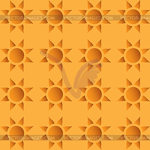 Seamless wallpaper with suns - vector clip art