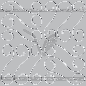 Embossed pattern on seamless gray background - vector clipart