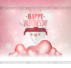 Валентина день фон с сердцем - векторное графическое изображение