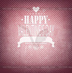 Valentine`s Day Background With Title Inscription - vector clipart