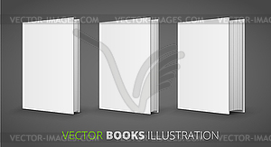 Three books - vector image